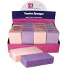 Dl Professional 20 Pc. Pumice Sponge Display (10 Pink, 10 Purple) DS