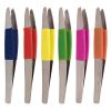 Satin Edge Spa Tools 24 pc. Non-Slip Grip Slant Tip Tweezer Display