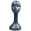 Styrofoam Foam Mannequin Long Neck Wig Head Graphite