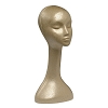 Styrofoam Foam Mannequin Long Neck Wig Head Tan